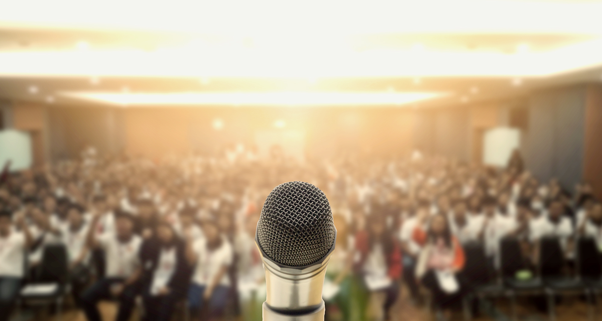 delivering a public speech