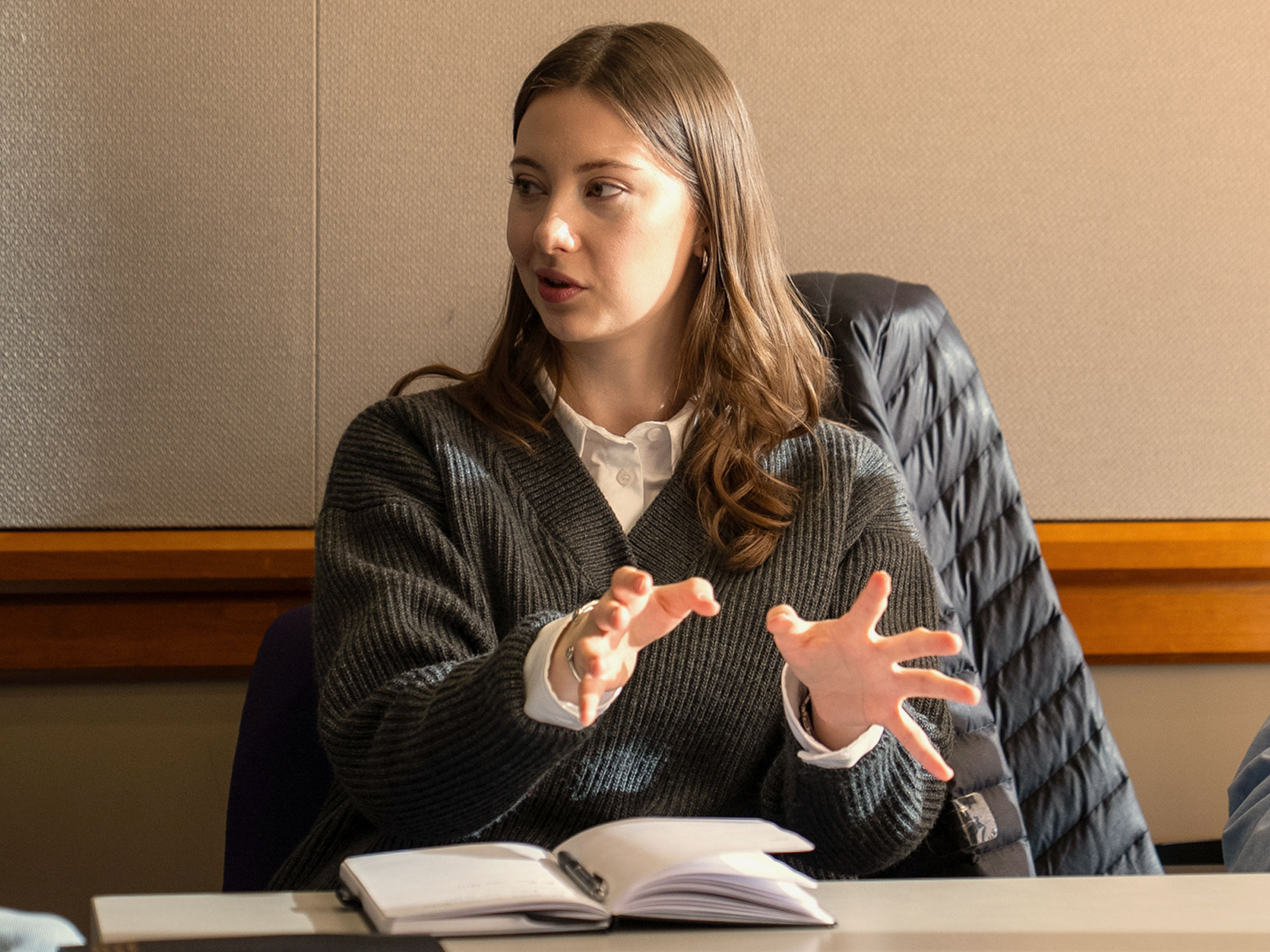 A Harvard Professional & Executive Development program participant speaks in class.